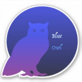 Blue Owl Logo-Aufkleber Aufkleber (Vorderseite)