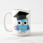 Blue Owl mit Diploma Abschluss Tasse (Links)