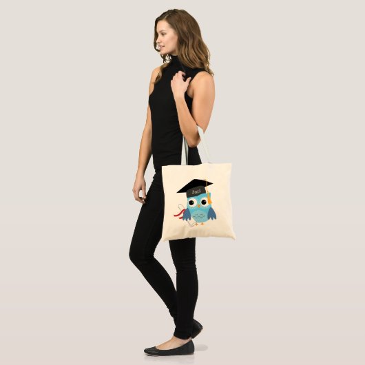 Blue Owl mit Diploma Class of Abschluss Tote Bag Tragetasche (Vorderseite (Model))