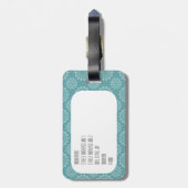 Blue Owl Niedlich Woodland Animal Lugtag Gepäckanhänger (Rückseite vertikal)