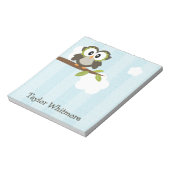 Blue Owl Notepad Personalisiert Notizblock (Rotiert)