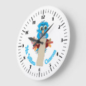 Blue Owl Personalisiert Teachroom Wall Clock Große Wanduhr (Winkel)