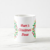 Blue Owl Santa Hat Christmas Wreath Kaffeetasse (Mittel)