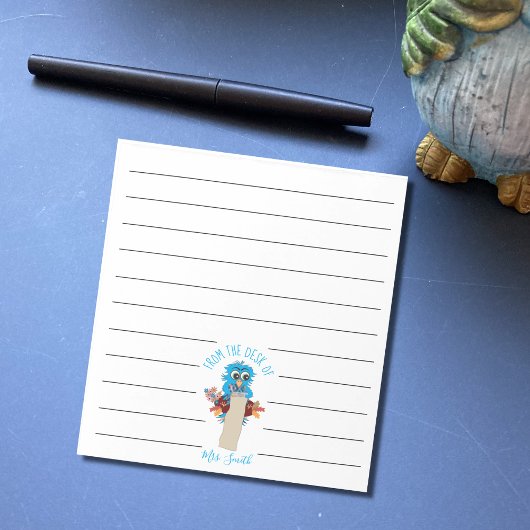 Blue Owl Teacher Linken Notepad Notizblock