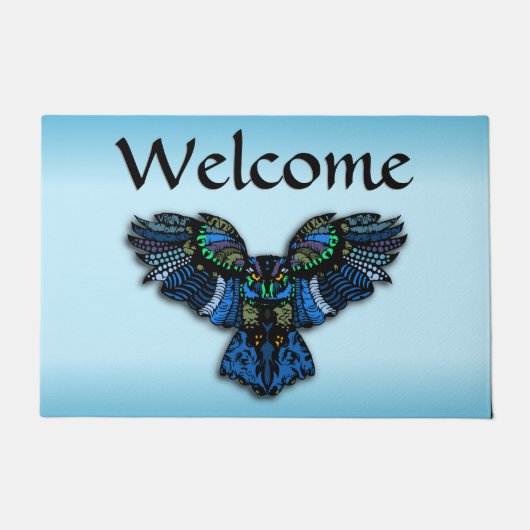 Blue Owl Welcome Mat Fußmatte (Vorderseite)