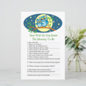 Blue Owl Wie gut kennen Sie das Baby Duschspiel? (Stehend Vorderseite)