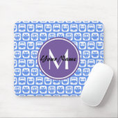 Blue Owls Custom Monogram Mousepad (Mit Mouse)