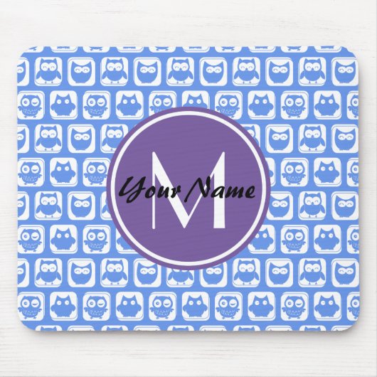 Blue Owls Custom Monogram Mousepad (Vorne)