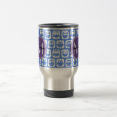 Blue Owls Custom Monogram Reisebecher (Mittel)