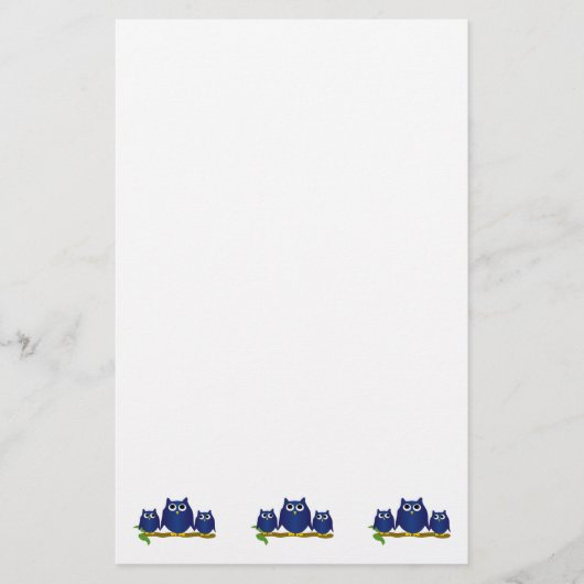 Blue Owls Design Briefpapier (Vorderseite)