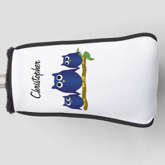 Blue Owls Design Personalised Golf Headcover (Vorderseite)