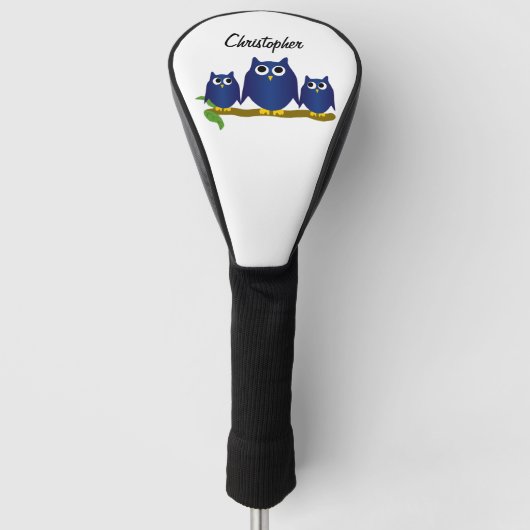 Blue Owls Design Personalised Golf Headcover (Vorderseite)