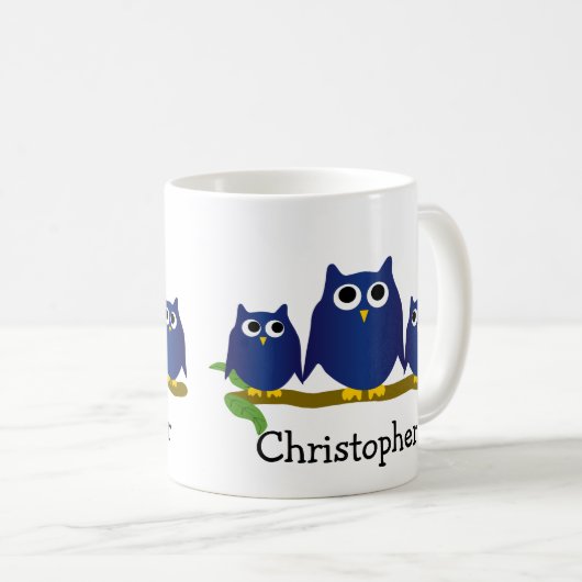 Blue Owls Design Personalised Kaffeetasse (VorderseiteRechts)