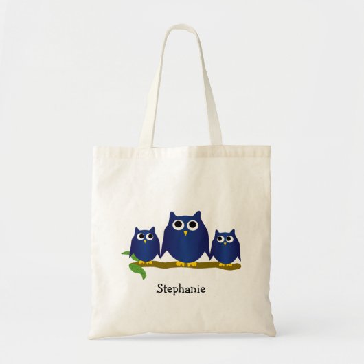 Blue Owls Design Personalised Tragetasche (Vorne)
