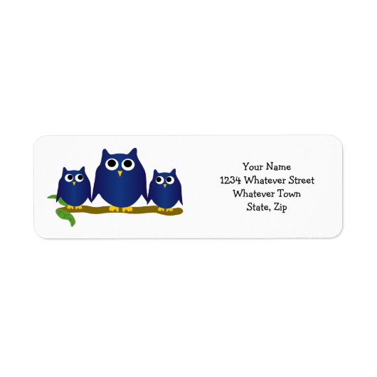 Blue Owls Design Return Address (Vorne)