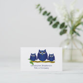 Blue Owls Design Visitenkarte (Stehend Vorderseite)