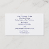 Blue Owls Design Visitenkarte (Rückseite)