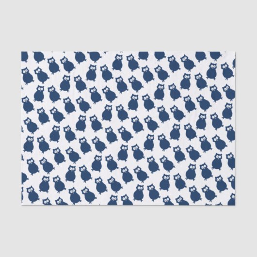 Blue Owls Geburtstagsparty Seidenpapier (Vorderseite)