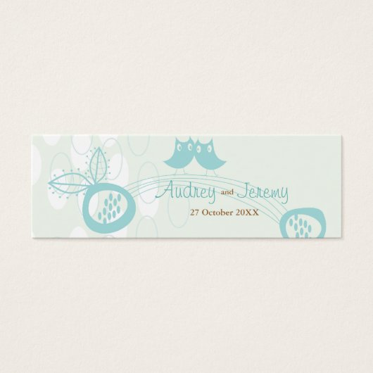 Blue Owls in Liebe Custom Vielen Dank, dass Sie Ta (Vorderseite)