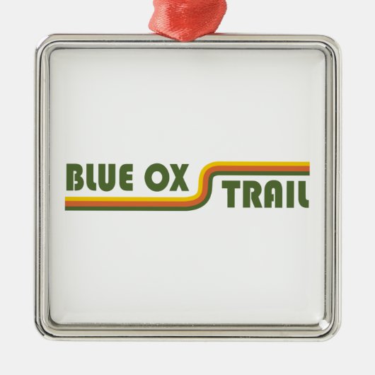 Blue Ox Trail Ornament Aus Metall (Vorne)