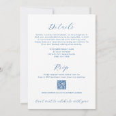 Blue Oyster Muschel All-in-One QR Code UAWG Weddin Einladung (Rückseite)