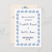 Blue Oyster Wedding Template Einladung (Vorne/Hinten)