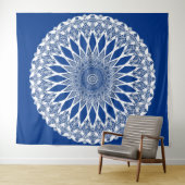 Blue Pacific Tristyns Mandala Wandteppich (Beispiel (Horizontal))