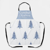 Blue Pagoda Custom Christmas Tree Schürze (Vorderseite)