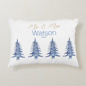 Blue Pagoda Weihnachtsbaum Mr. und Mrs. Dekokissen (Vorderseite)