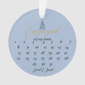 Blue Pagoda Weihnachtsbaum Verlobung Kalender Ornament (Vorderseite)