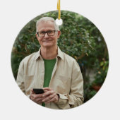 Blue Pagoda Weihnachtsbaumen Rente 1-Foto Keramik Ornament (Hinten)