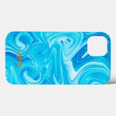 Blue Paint Art NAME Modernes Surfer Wasser Case-Mate iPhone Hülle (Rückseite (Horizontal))