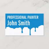 Blue Paint Dripping Painter-Visitenkarte Visitenkarte (Vorderseite)