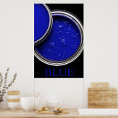 Blue Paint Poster (Küche)