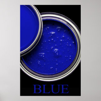 Blue Paint Poster