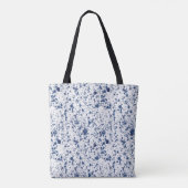 Blue Paint Splash And Splatter Pattern Tote Bag Tasche (Rückseite)