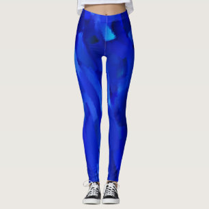 Blue Paint Spritzer #6 Leggings