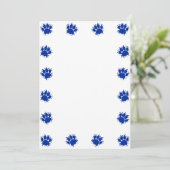 Blue Paint Spritzer Dog Paw druckt DIY Card Karte (Stehend Vorderseite)