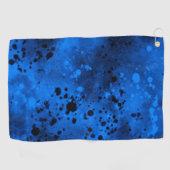 Blue Paint Spritzer Golfhandtuch (Horizontal)