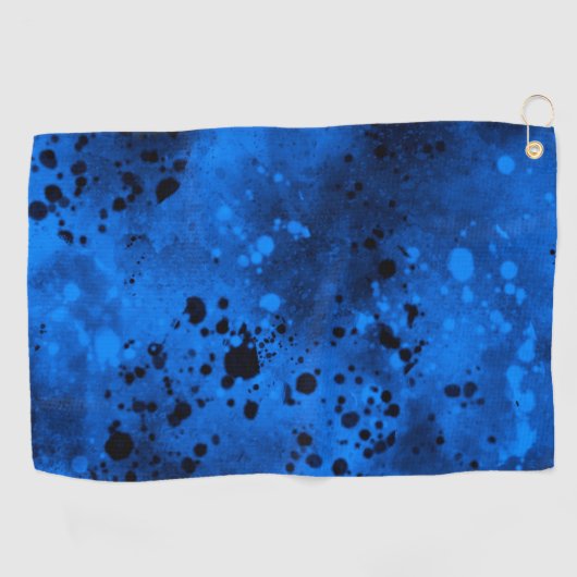 Blue Paint Spritzer Golfhandtuch (Horizontal)