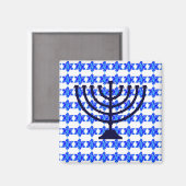 Blue Paint Spritzer Jewish Star Magnet (Vorderseite/Rückseite)