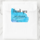 Blue Paint Spritzer Small Business Discount Quadratischer Aufkleber (Tasche)