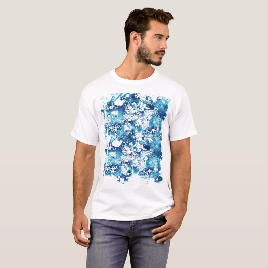 Blue Paint Spritzer T - Shirt (Vorne ganz)