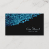 Blue Paint Stroke Minimalistisch Visitenkarte (Vorderseite)
