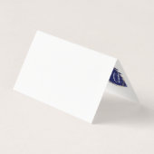 Blue Paint Stroke & Modern Gold Dankeschön Card (Rückseite)