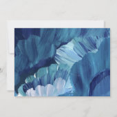 Blue Painted Abstract Art Stationery Note card Mitteilungskarte (Rückseite)