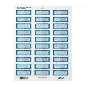 Blue Painted Distressed Wood Wedding Address Label (Vorne)