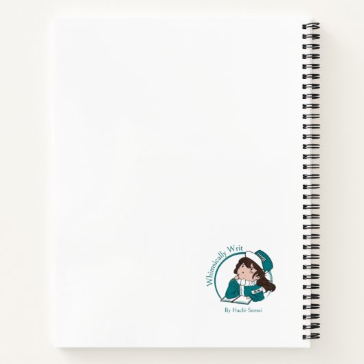 Blue Painted Phoenix Spiral Notebook/ Journal Notizblock (Rückseite)