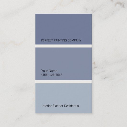 Blue Painter Business Card Visitenkarte (Vorderseite)