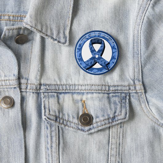 Blue Paisley Awareness Blue Ribbon Button (Beispiel)